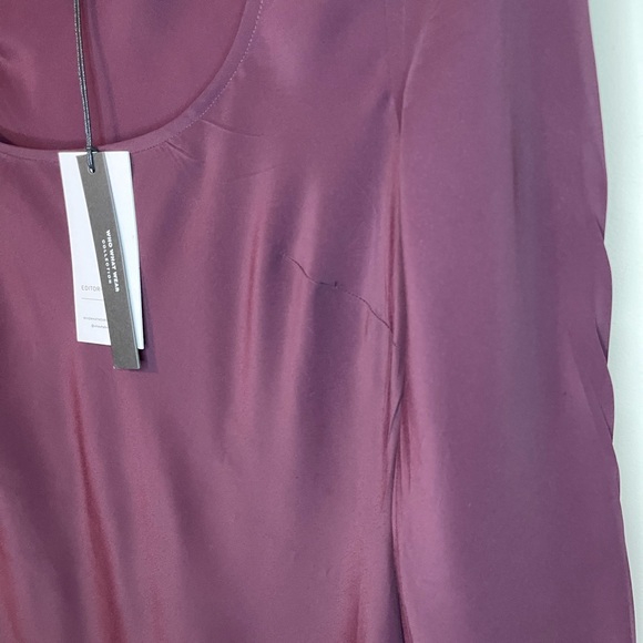 NWT Florence Long-Sleeve Washed Silk-Blend MIDI Dress Size XS by Who What Wear - Picture 6 of 10